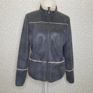 Prana ESME Faux Suede Sherpa Jacket M